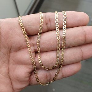 14kt solid gold mariner chain size 18 inches